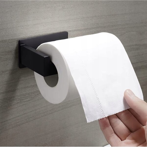 Nehrđajući čelik samoodmjerno 3m zidni držač za toaletni papir 14 cm crno
