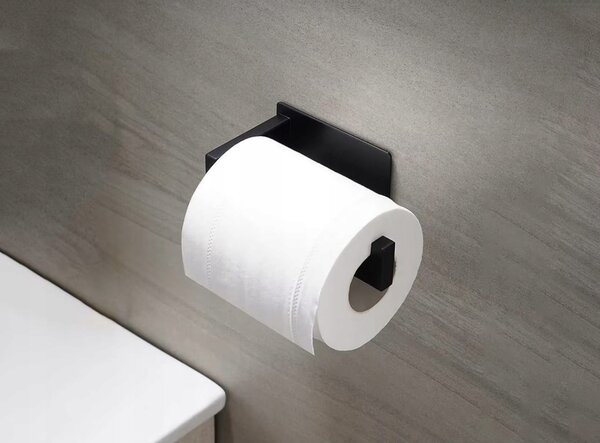 Nehrđajući čelik samoodmjerno 3m zidni držač za toaletni papir 14 cm crno