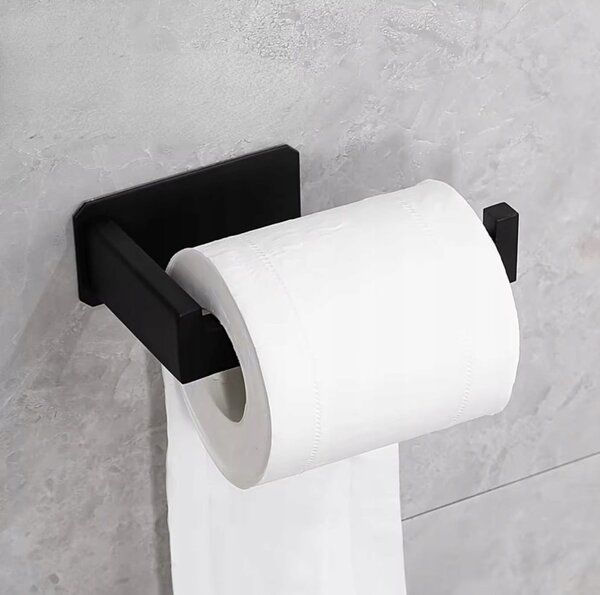 Nehrđajući čelik samoodmjerno 3m zidni držač za toaletni papir 14 cm crno