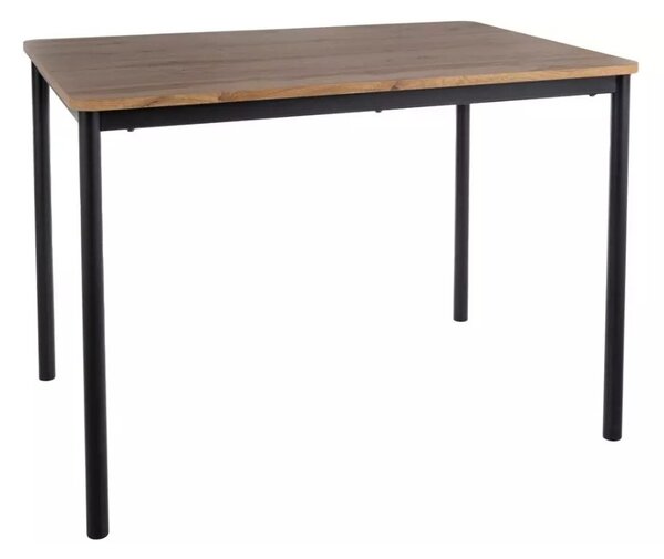 Blagovaonski set 1 + 4, stol CITY 110x75 cm hrast artisan + krem stolica RIFT s crnim nogama