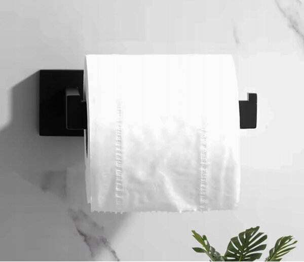 Nehrđajući čelik samoodmjerno 3m zidni držač za toaletni papir 14 cm crno