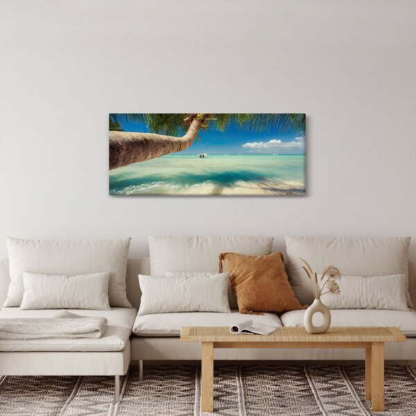 Slika - Čisto more s palmom (120x50 cm)