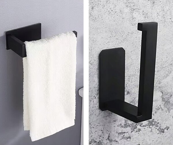 Nehrđajući čelik samoodmjerno 3m zidni držač za toaletni papir 14 cm crno