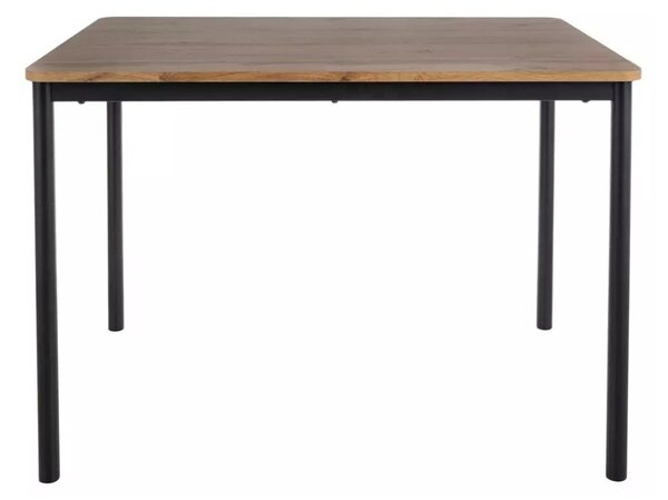 Blagovaonski set 1 + 4, stol CITY 110x75 cm hrast artisan + krem stolica RIFT s crnim nogama