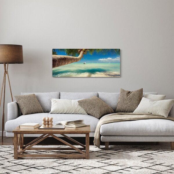 Slika - Čisto more s palmom (120x50 cm)