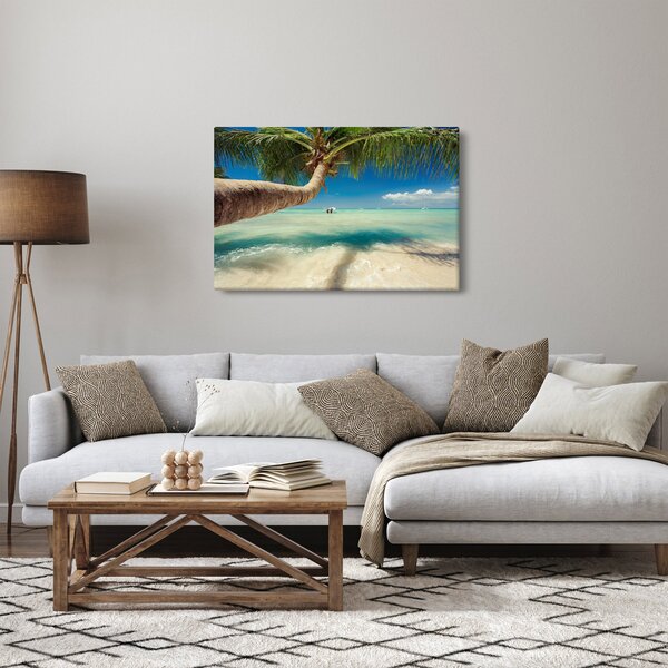 Slika - Čisto more s palmom (90x60 cm)