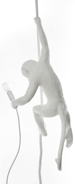 Stolne Lampa SELETTI, Monkey Lamp, Bijela, Dnevna soba, Plastika, Dizajn
