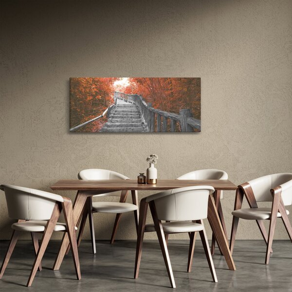 Slika - Stepenice u prirodi, narančaste (120x50 cm)