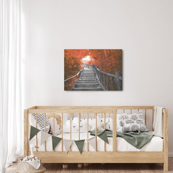 Slika - Stepenice u prirodi, narančaste (70x50 cm)