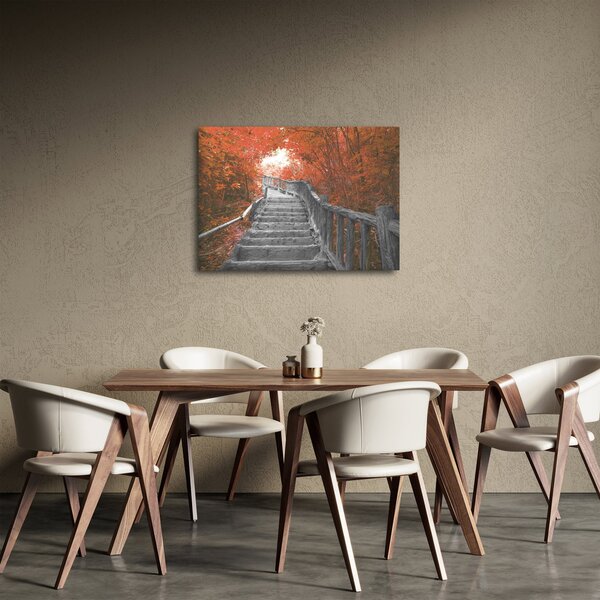 Slika - Stepenice u prirodi, narančaste (70x50 cm)