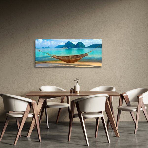 Slika - Viseća mreža na plaži (120x50 cm)