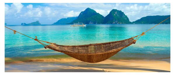 Slika - Viseća mreža na plaži (120x50 cm)