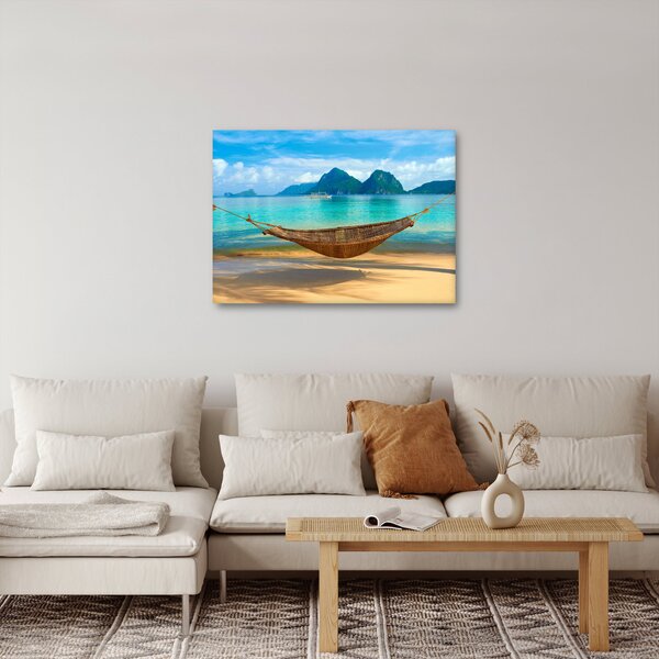 Slika - Viseća mreža na plaži (70x50 cm)