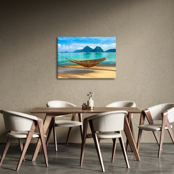 Slika - Viseća mreža na plaži (70x50 cm)