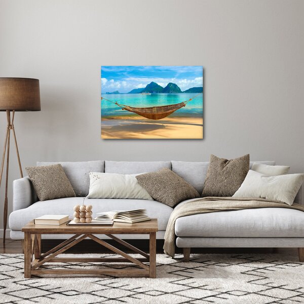 Slika - Viseća mreža na plaži (70x50 cm)