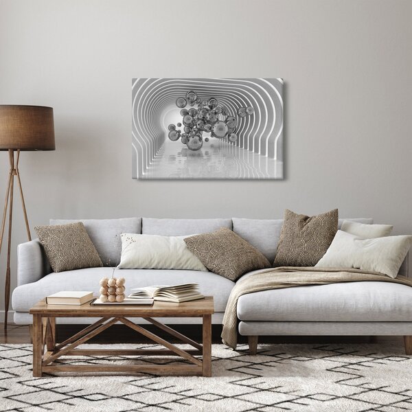 Slika - Crno-bijeli mjehurići (90x60 cm)