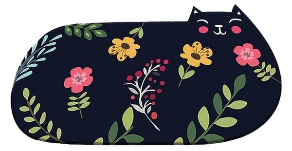 Crna kupaonska prostirka 80x140 cm Cattest – Foutastic