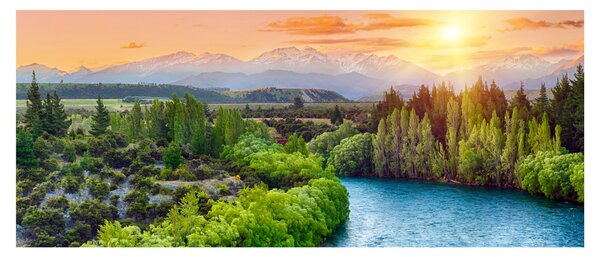 Slika - Šumski planinski krajolik (120x50 cm)