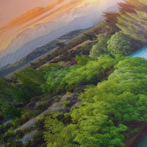 Slika - Šumski planinski krajolik (120x50 cm)