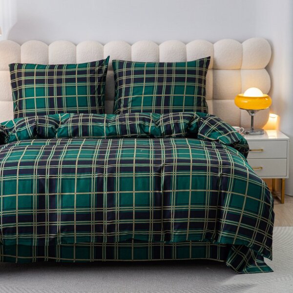 Flanel posteljina KOSTKA zelena Dimenzije posteljine: 70 x 90 cm | 140 x 200 cm