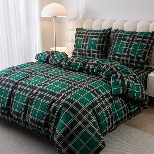 Flanel posteljina KOSTKA zelena Dimenzije posteljine: 70 x 90 cm | 140 x 200 cm