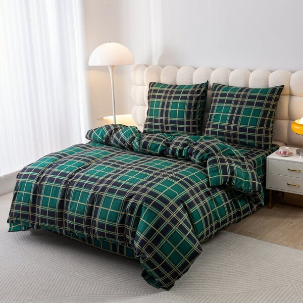 Flanel posteljina KOSTKA zelena Dimenzije posteljine: 70 x 90 cm | 140 x 200 cm