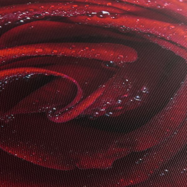 Slika - Crvena ruža s kapljicama rose (90x60 cm)