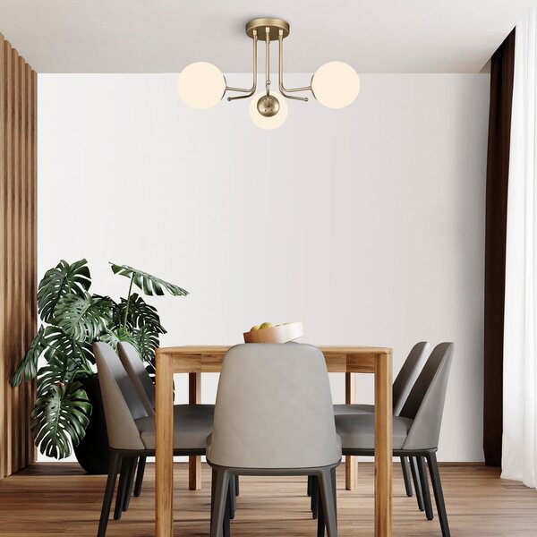 Stropna lampa u zlatnoj boji Squid Lighting Star, visina 34 cm
