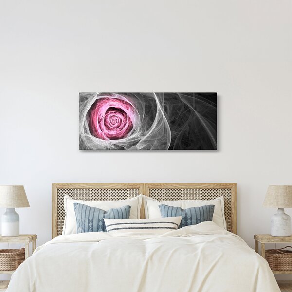 Slika - Apstraktna ruža, fuksija (120x50 cm)