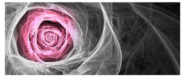 Slika - Apstraktna ruža, fuksija (120x50 cm)