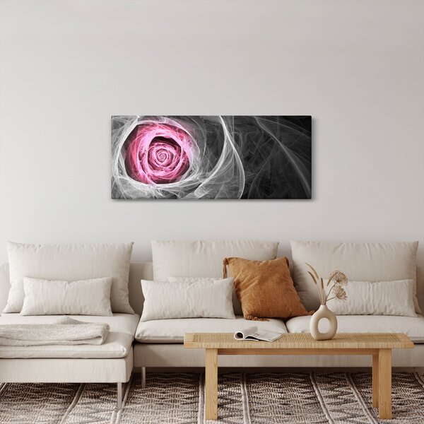 Slika - Apstraktna ruža, fuksija (120x50 cm)
