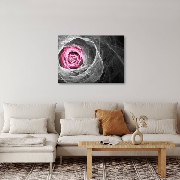 Slika - Apstraktna ruža, fuksija (70x50 cm)