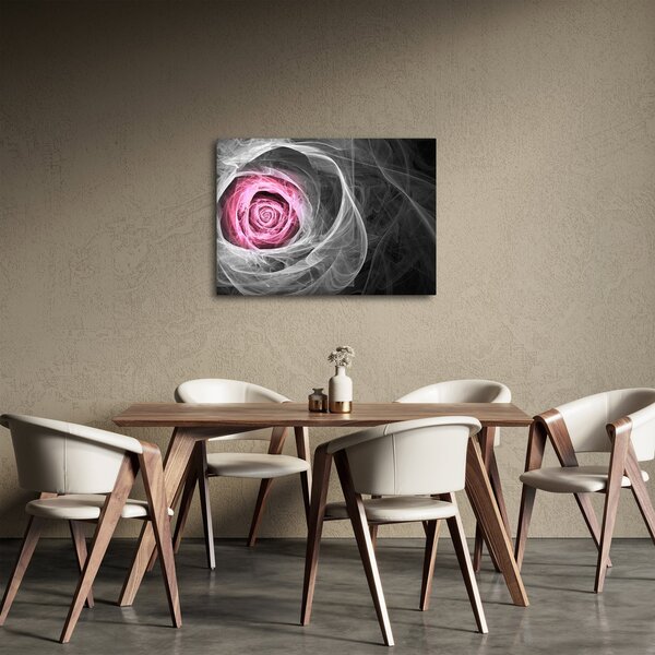 Slika - Apstraktna ruža, fuksija (70x50 cm)