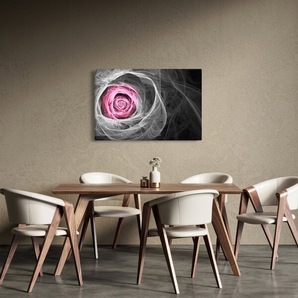 Slika - Apstraktna ruža, fuksija (90x60 cm)