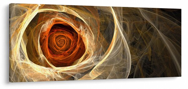 Slika - Apstraktne ruže u vatrenim bojama (120x50 cm)