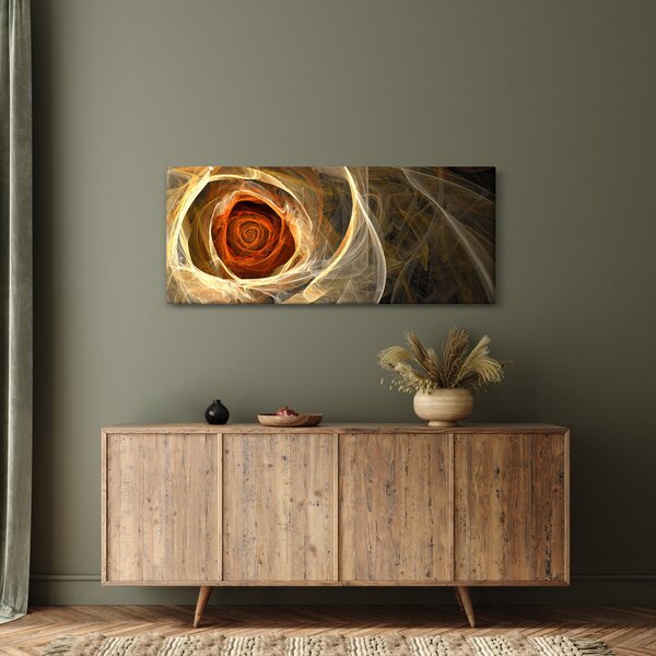 Slika - Apstraktne ruže u vatrenim bojama (120x50 cm)