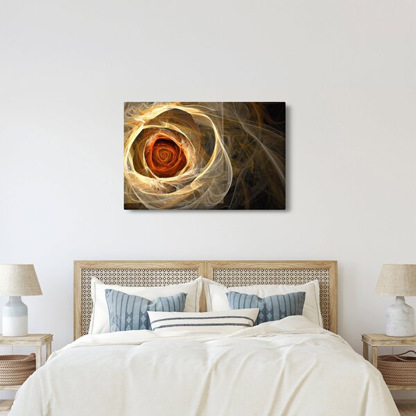 Slika - Apstraktne ruže u vatrenim bojama (90x60 cm)