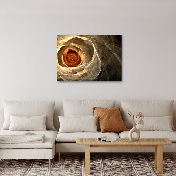Slika - Apstraktne ruže u vatrenim bojama (70x50 cm)
