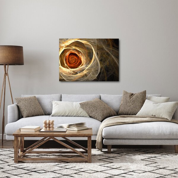 Slika - Apstraktne ruže u vatrenim bojama (70x50 cm)