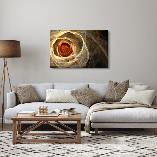 Slika - Apstraktne ruže u vatrenim bojama (90x60 cm)