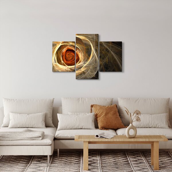 Slika - Apstraktne ruže u vatrenim bojama (90x60 cm)
