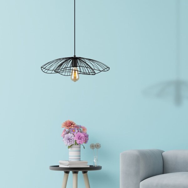 Crna viseća svjetiljka Squid Lighting Root, visina 111 cm