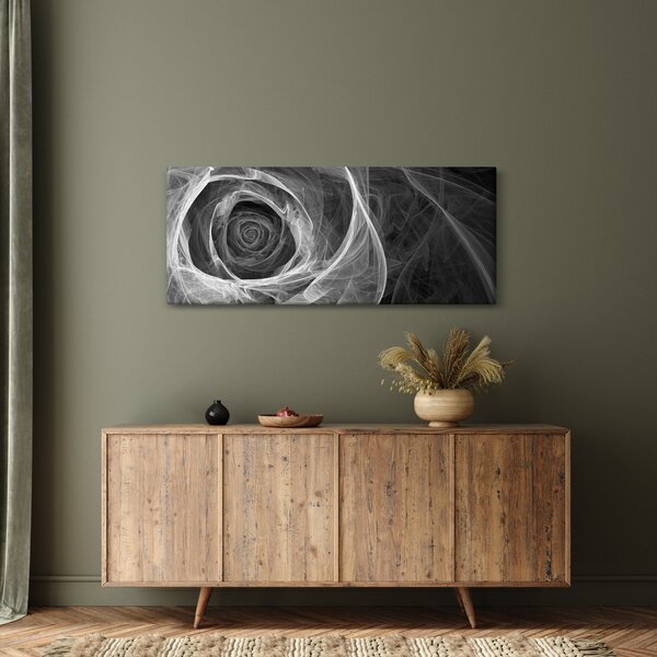 Slika - Crno-bijela apstraktna ruža (120x50 cm)