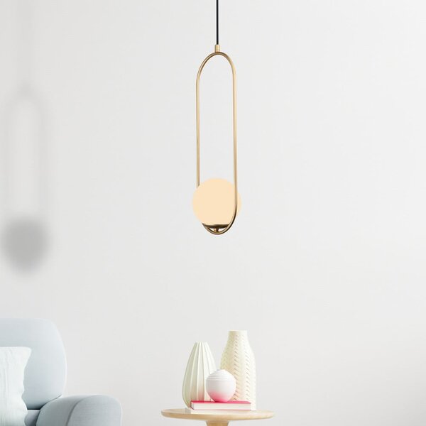 Viseća svjetiljka zlatne boje Squid Lighting Arch, visina 146 cm