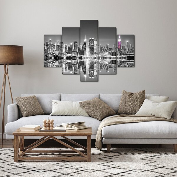 Slika - New York i ljubičasti neboder (150x105 cm)