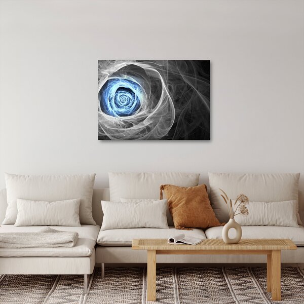 Slika - Sažetak Plava ruža (70x50 cm)