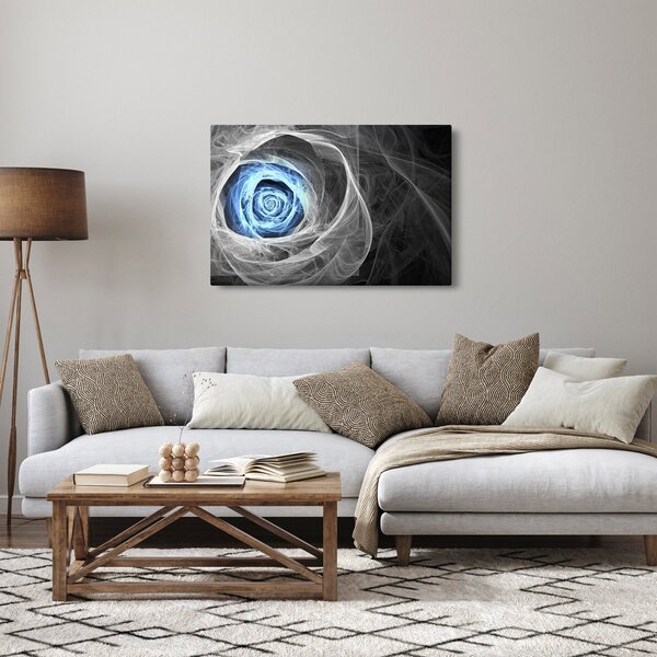 Slika - Sažetak Plava ruža (90x60 cm)