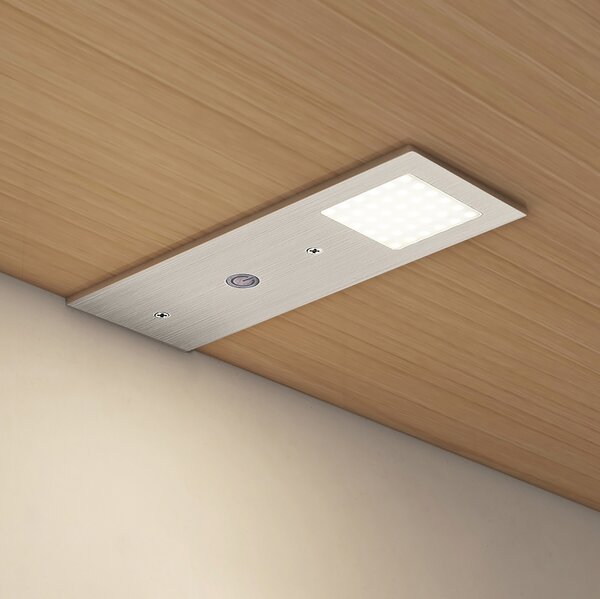 Nortra LED svjetiljka za pod ormarić, pakiranje od 3 komada, boja aluminija - Arcchio, Nortra, prigušiv, Metalik, Dnevna soba, Metal, Moderan