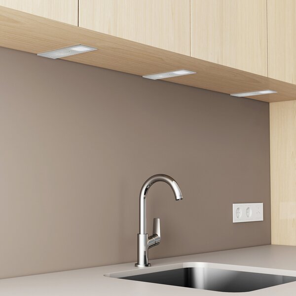Nortra LED svjetiljka za pod ormarić, pakiranje od 3 komada, boja aluminija - Arcchio, Nortra, prigušiv, Metalik, Dnevna soba, Metal, Moderan