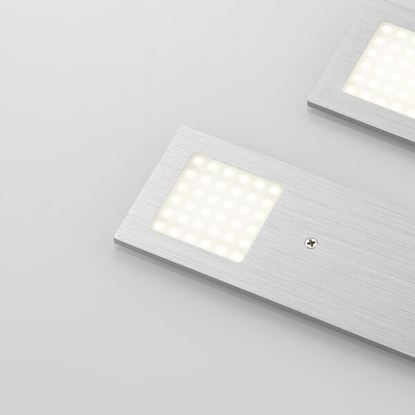 Nortra LED svjetiljka za pod ormarić, pakiranje od 3 komada, boja aluminija - Arcchio, Nortra, prigušiv, Metalik, Dnevna soba, Metal, Moderan
